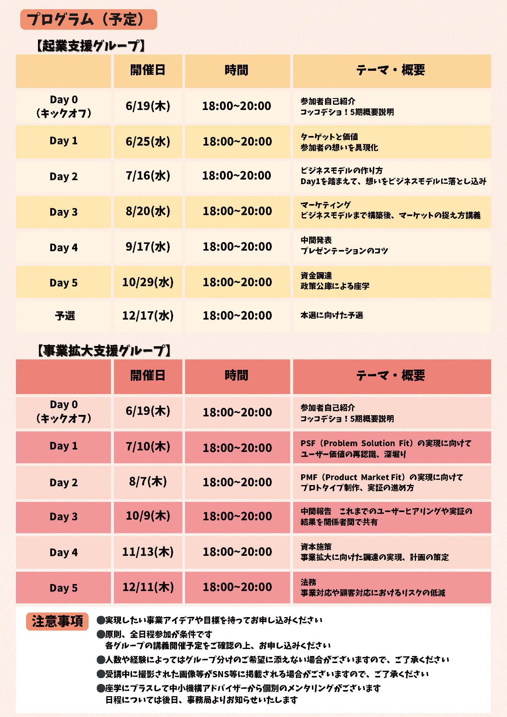 2025年コッコデショ募集開始チラシ裏